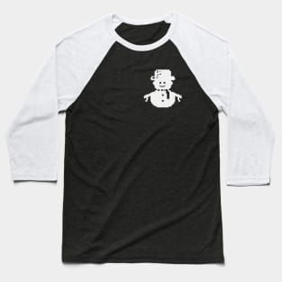 White Snowman pixel art Baseball T-Shirt